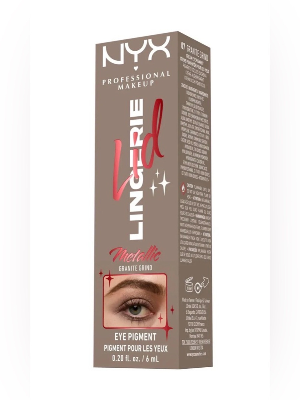NYX Professional Makeup Lid Lingerie Cream Eye Pigment, Granite Grind NIB